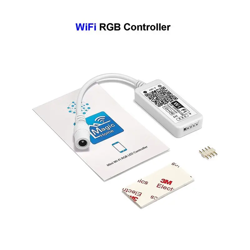 WiFi RGB Светодиодный wifi RGB RGBW контроллер DC 5 в 12 В 24 в музыкальный контроллер от Amazon Alexa домашний телефон wifi светодиодный контроллер для светодиодной ленты 5050 - Цвет: WiFi RGB
