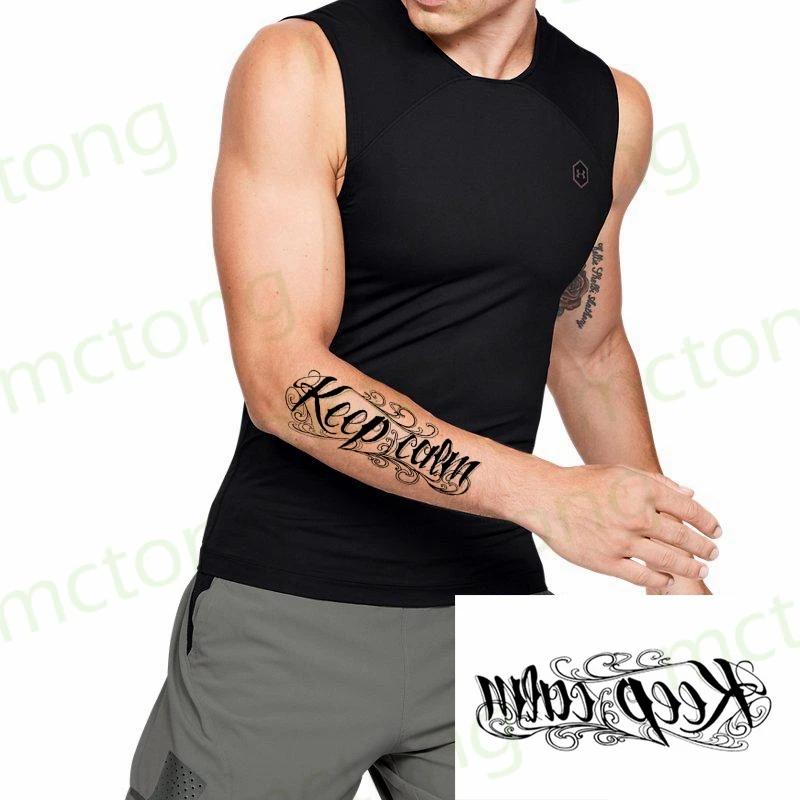 

Temporary Waterproof Tattoo Stickers Simulation Lasting Flower Arm Bird Fish Flower English Alphabet Multicolor Tattoo