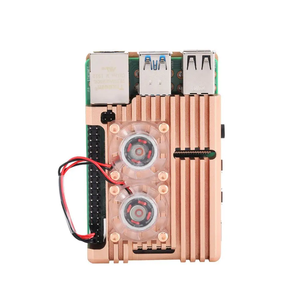 Raspberry Pi 4 4B чехол Корпус с ЧПУ алюминиевая крышка радиатор вентилятор охлаждения для Raspberry Pi 4 Модель B