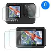 gopro hero 9 screen lens protector tempered glass 6pcs high definition ultra thin anti fingerprint action camera accessories