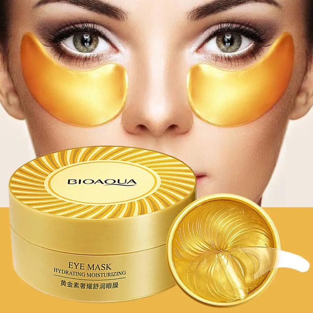 

Collagen Eye Mask 24K Gold Eye Patch Seaweed Eye Gel Remove Dark Circles Anti-Puffiness Anti-Aging Moisturizing Eyes Care-60pcs