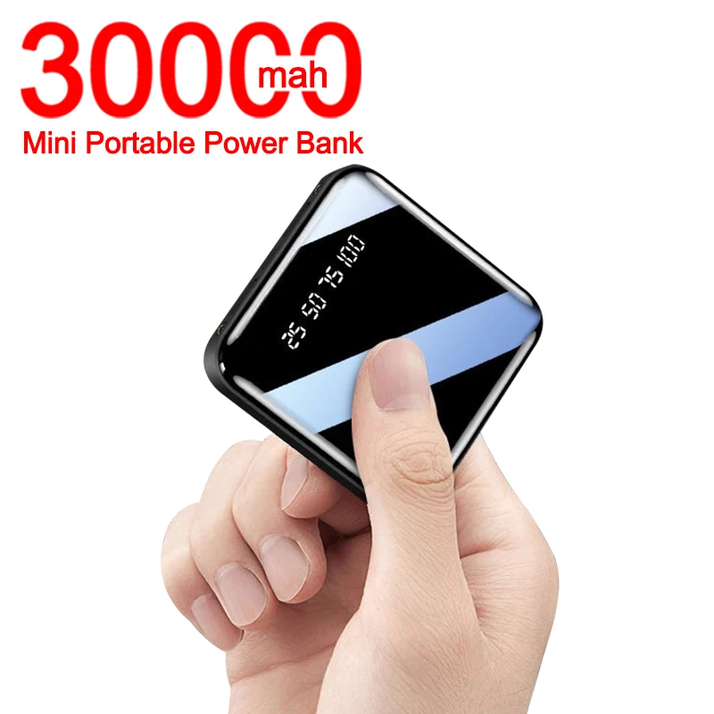 30000 мА/ч Мощность банка мини большой Ёмкость внешний Батарея Зарядное устройство