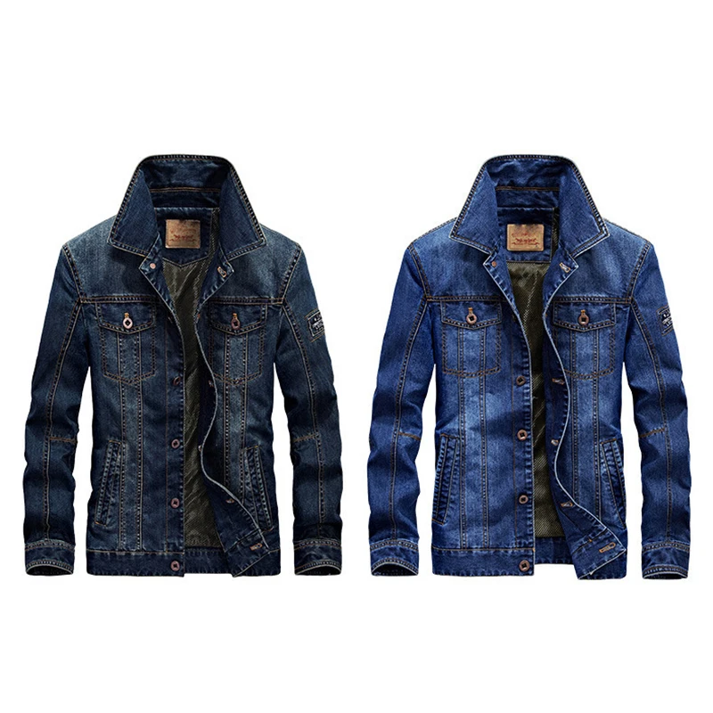 

2020 new autumn and winter denim cotton jacket men's casual jacket loose large size plus velvet thickening 6X
