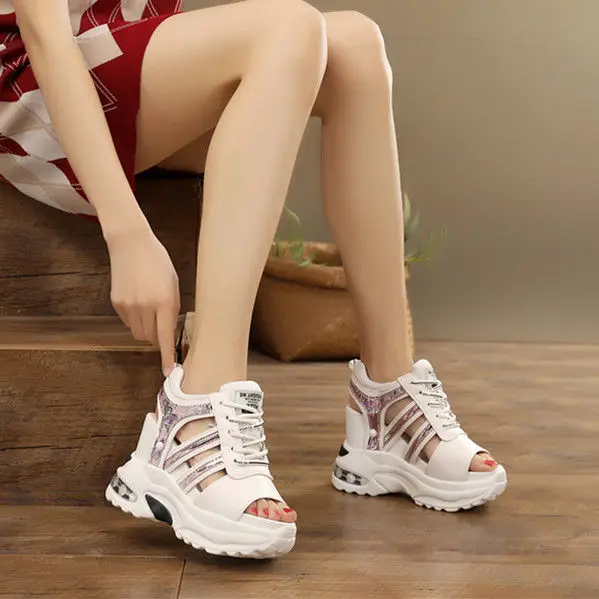 

35-39 size women shoes Height incresing shoes women sandals platform mesh breathable ladies shoe colleges ins students sandals