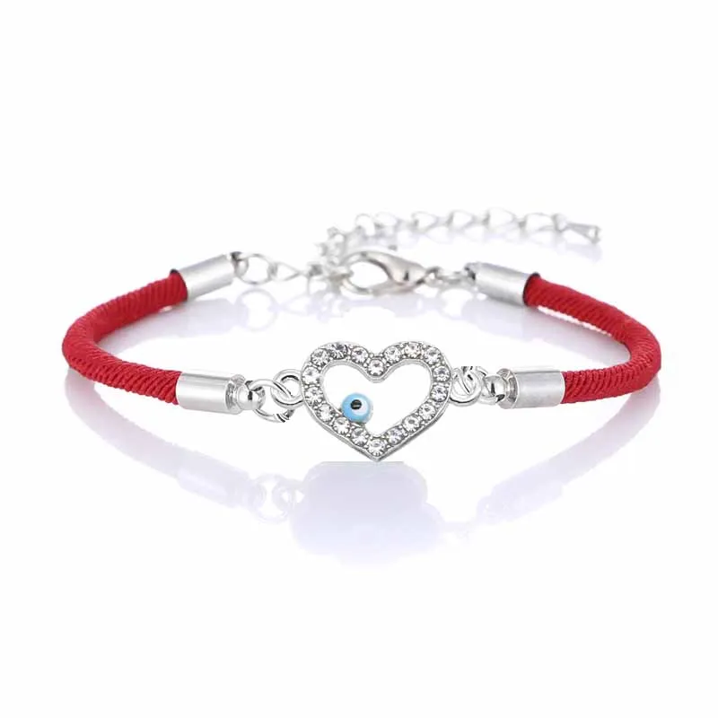 Оптовая продажа простой женский Плетеный веревочный полый браслет на удачу