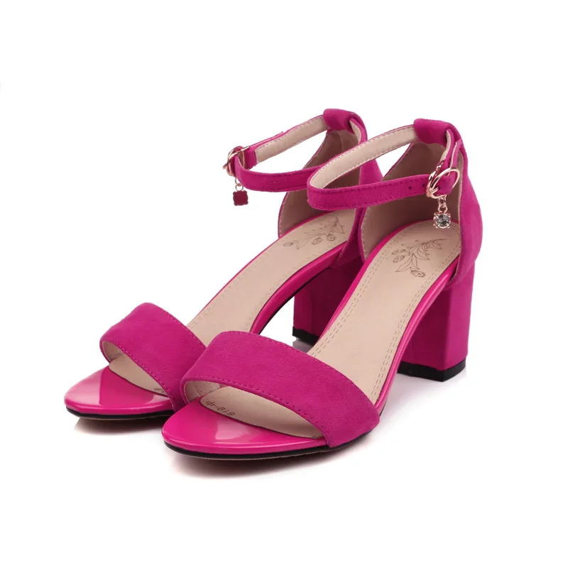 

Hot Summer Ankle Strap Heels Women Sandals Open Toe shoes Women's Sandles Square heel Women Shoes Korean Style Gladiator Shoes