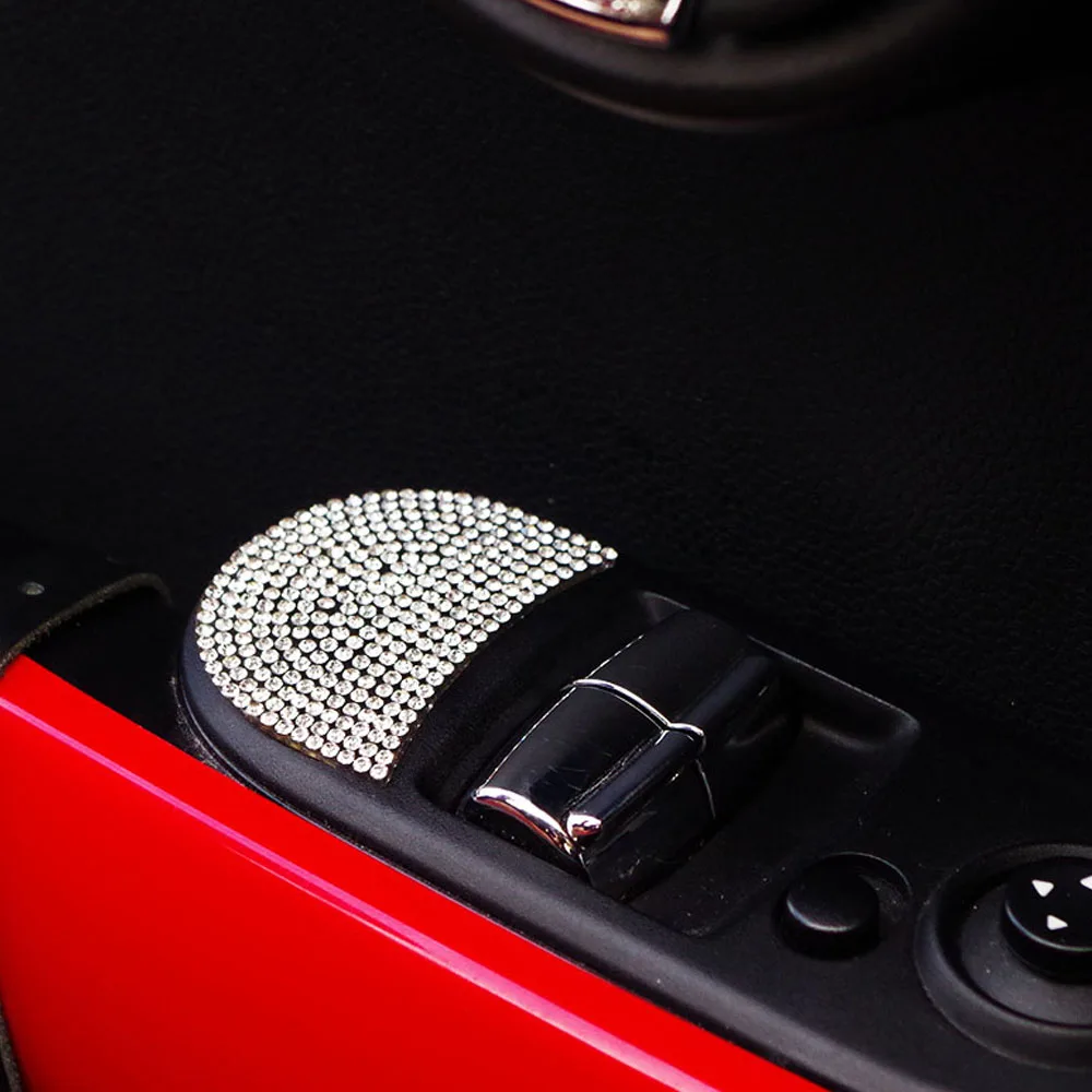 Стайлинг автомобиля наклейки на ручку интерьера дверной ручки хрустальное