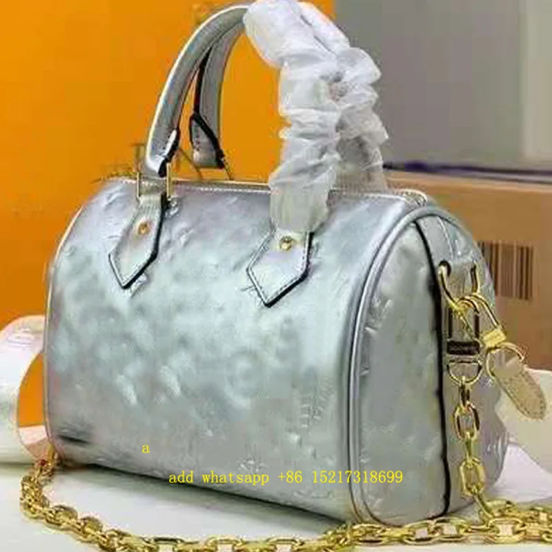 

2021 Brand Wew Top quality women Real Oxidizing Genuine Purse Tote The Pillow One Shoulder Diagonal Across Pressure Pattern Bag