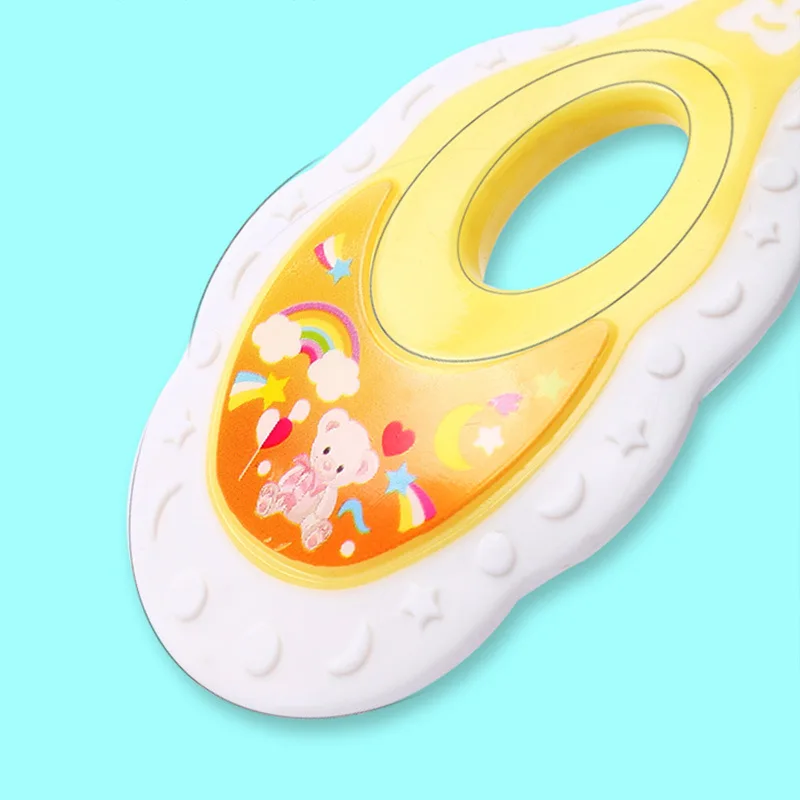 Cepillo de dientes suave antideslizante con dibujos animados para beb&eacute;s, cuidado bucal para reci&eacute;n nacidos-3