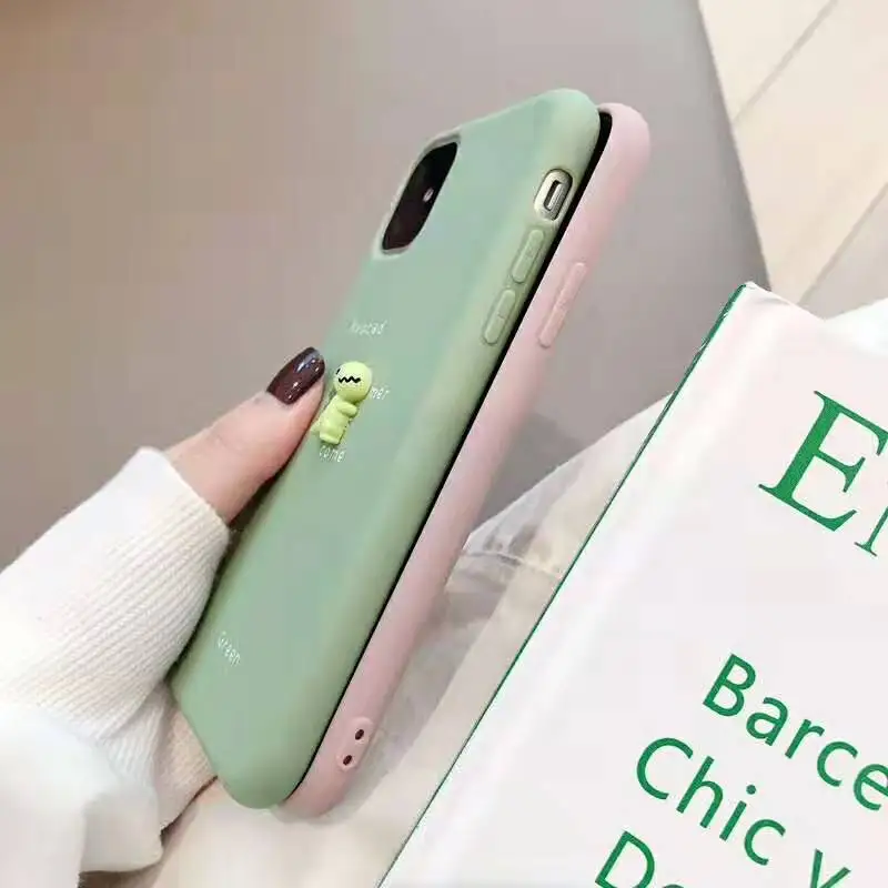 Новый мягкий чехол для iPhone 11 Pro XS MAX XR X силиконовый 7 6S 8 plus 3D карамельный