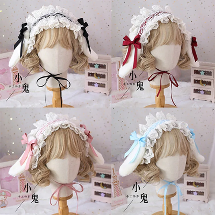 

Bowknot Lop-eared Rabbit Headband Hair Accessories Headdress Lolita Soft Sister Cute KC Rabbit Ears Hair Accessories