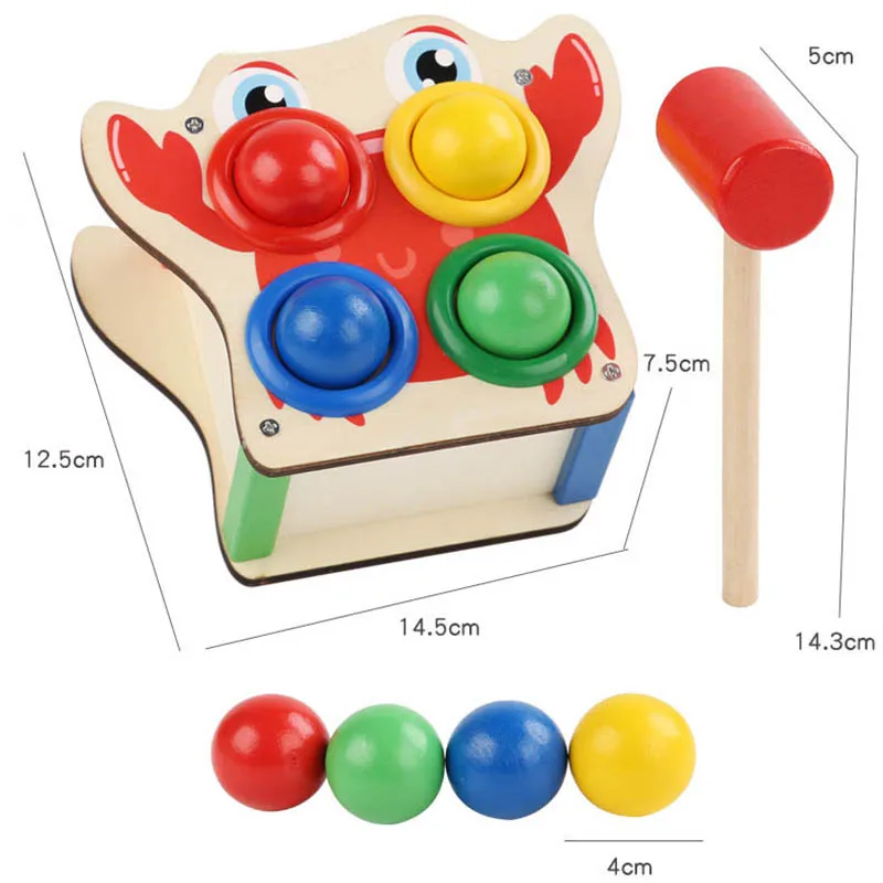 

Baby toys percussion platform Montessori color ball early childhood educational toys hand-eye coordination sensory toy for child