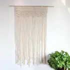 Винтажный прочный богемный Настенный декор баннер, домашнее украшение бежевый занавес Макраме Изысканный для гостиной