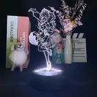 Игра Genshin Impact Barbara 3D ночник Bluetooth динамик акриловый домашний прикроватный светильник 16 цветов управление милый мультяшный подарок