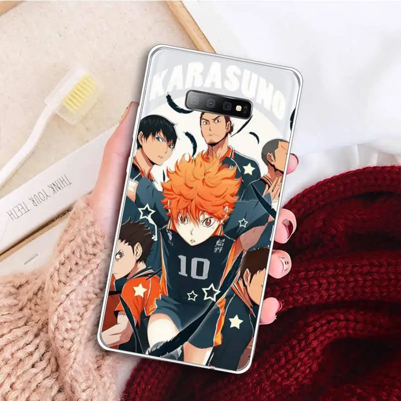 

Cute Japan Anime Haikyuu Clear Phone Case Transparent for samsung A 21s 71 S 8 9 20 note 10 20 ultra plus