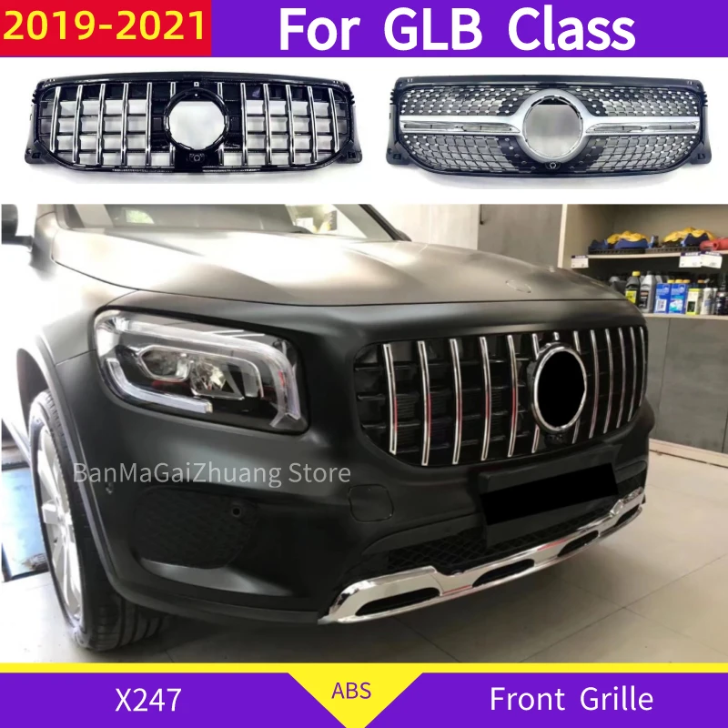 GT передняя решетка Алмазный передний бампер Гриль для mercedes GLB Class X247 2019-2021 GLB200 GLB250