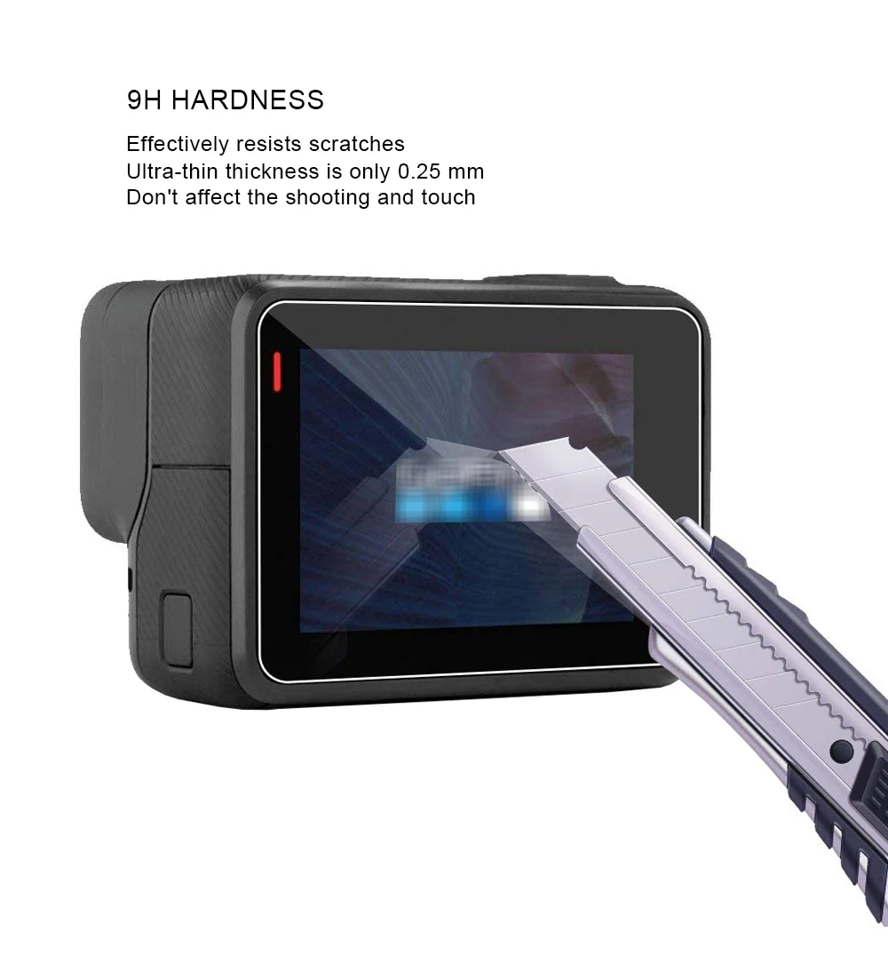 Защитная пленка из закаленного стекла для GoPro Hero 7 6 5 объектив+ ЖК-экран Защитная пленка для Go Pro Hero 7 серебристые и белые аксессуары
