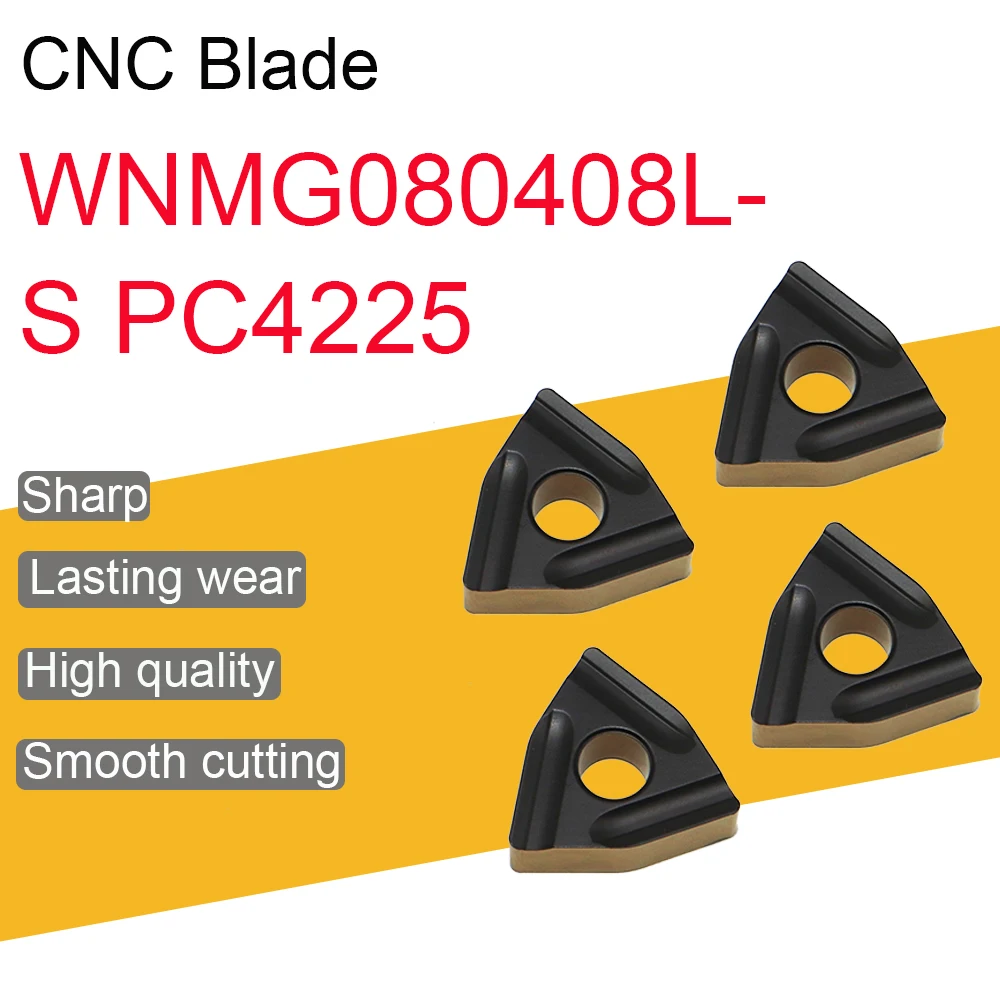 

10PCS WNMG080408L-S PC4225 Carbide Inserts External Turning Tool High Quality WNMG08 Blade CNC Lathe Cutting Machine