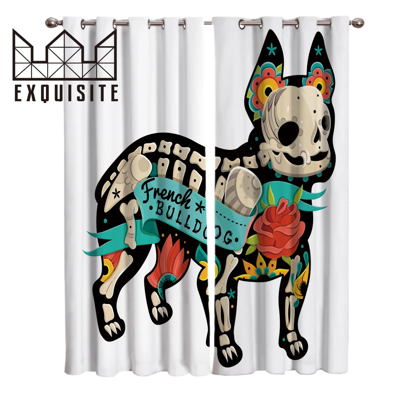 Изысканный дом кости щенок окна жалюзи Ванная комната занавески в спальню ткань