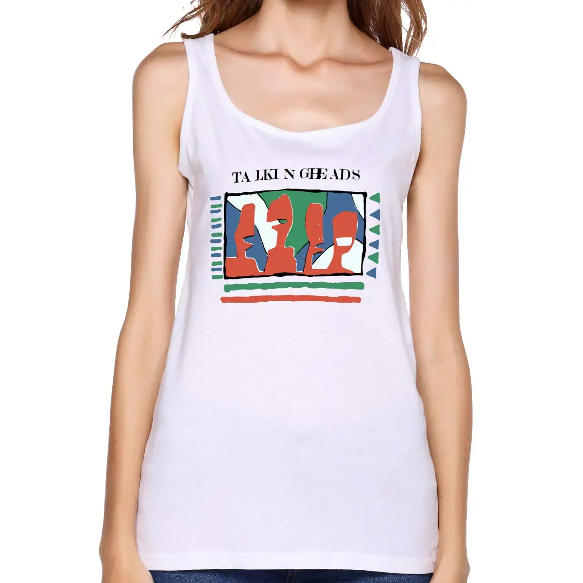 FGHFG Talking Heads желтые классические топы 80 для девочек белого цвета|Мужские футболки|