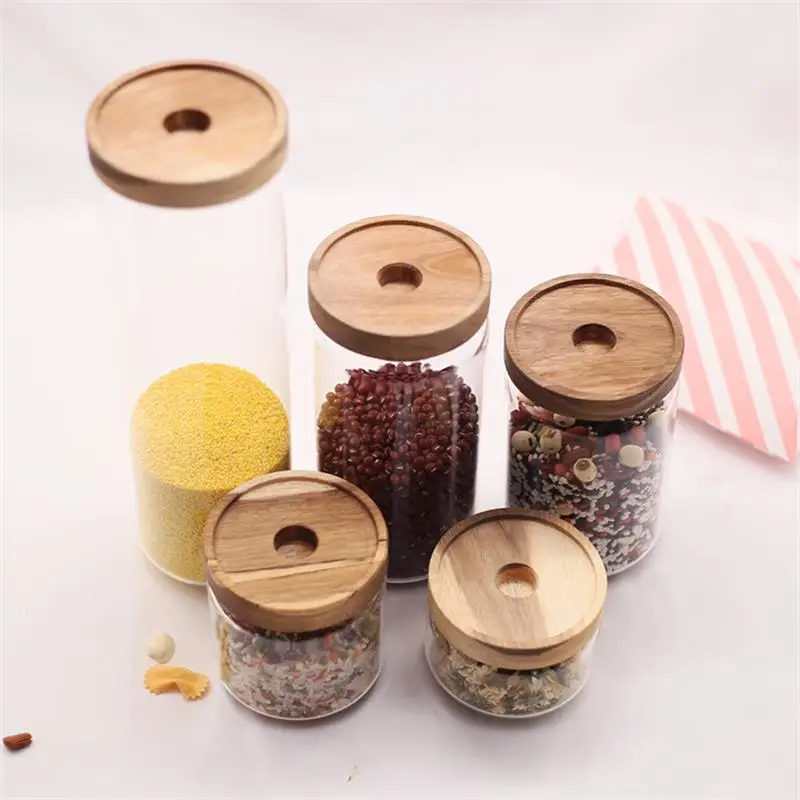 Стеклянный контейнер для хранения пищевых продуктов/банка с герметичной