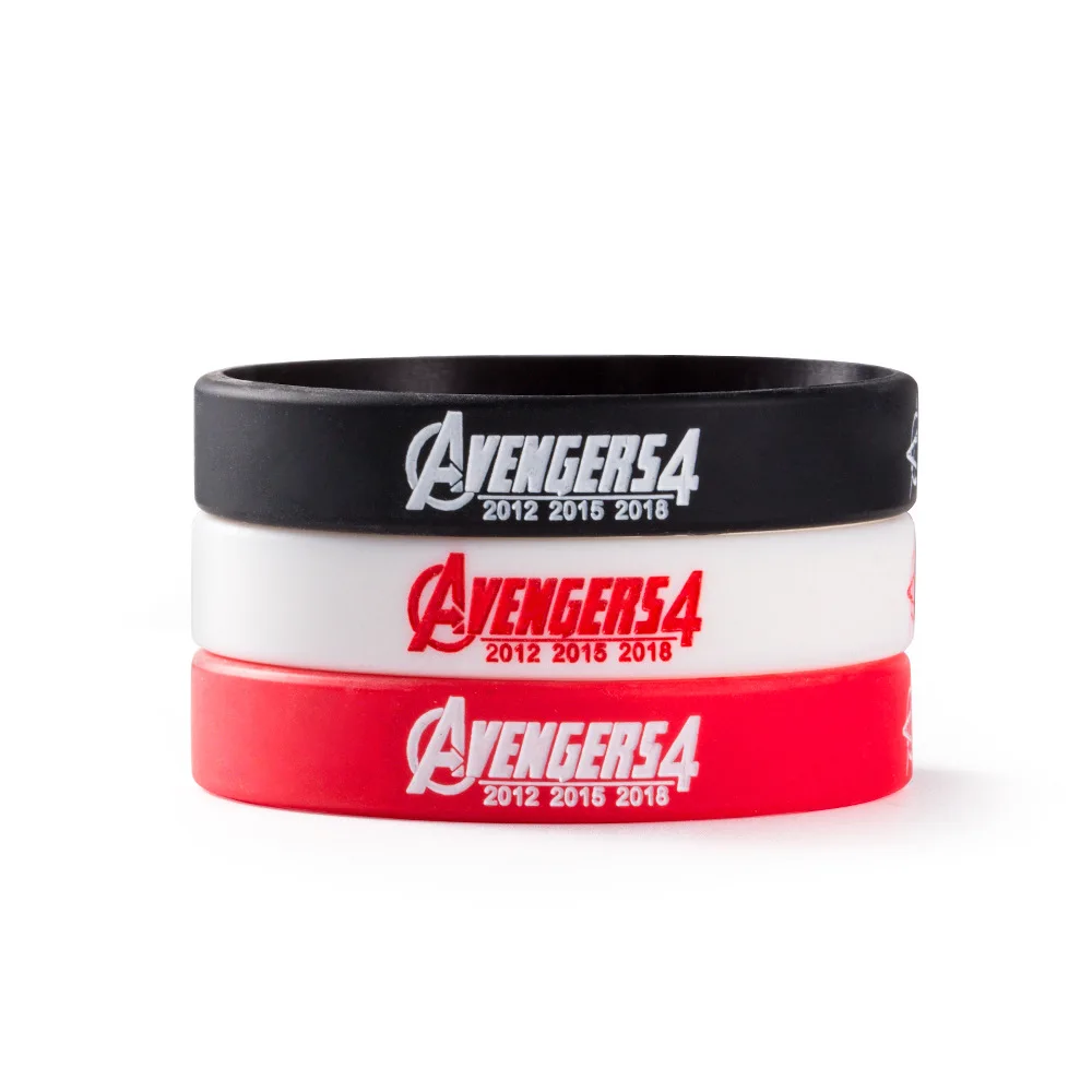 Силиконовые спортивные браслеты с надписью Marvel Мстители флуоресцентные