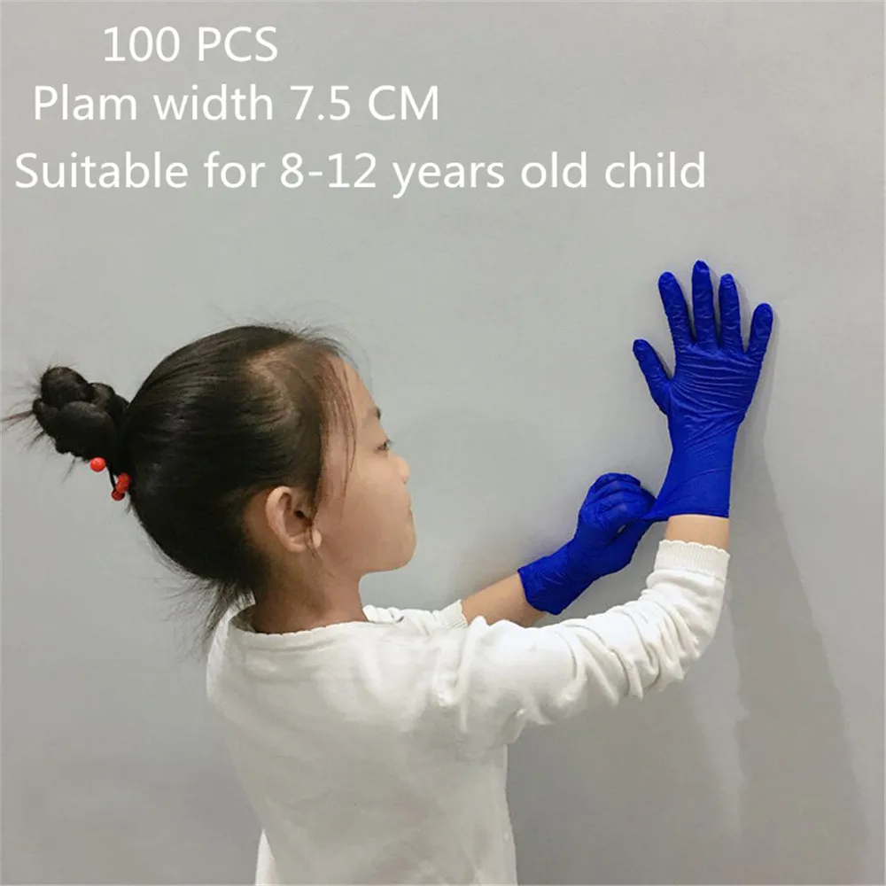 100 шт. латексные нитриловые одноразовые перчатки для детей пищевая кухня