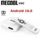 ТВ-приставка MECOOL KM2 DDR4, 2 ГБ, 8 ГБ, Android 10,0, сертифицированная ТВ-приставка Amlogic S905X2-B, 4K, двойной Wi-Fi, HDR 10, беспроводной L1, ТВ-приставка vs KM3