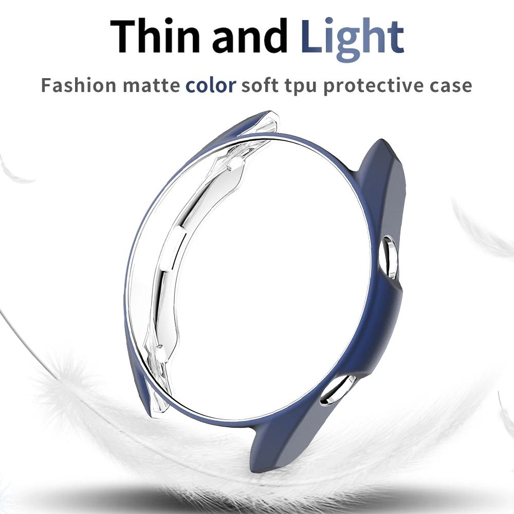 Flexible TPU Cover Protective Shell for Samsung Galaxy Watch 3 41mm 45mm Case Matte Bumper Men Women Lightweight Thin Frame