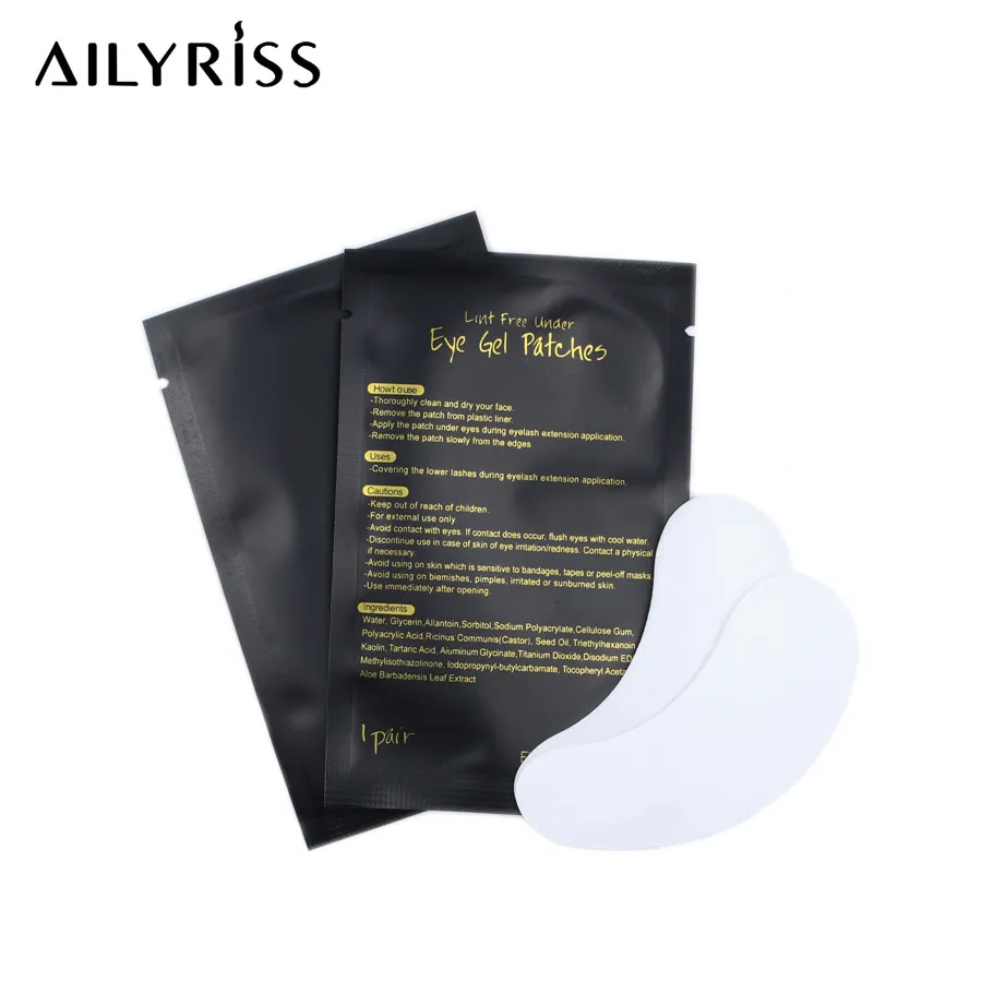 

100Pairs Lint Free Under Eye Gel Pads Hydrating Eye Paper Patches Grafted Eyelashes Extension Eye Tips Sticker Wraps Makeup Tool
