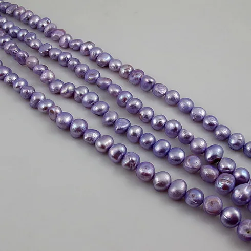 

New Arrvial Loose Pearl Jewelry Lavender Real 7-8mm Baroque Freshwater Pearl Loose Beads DIY Making Necklace Bracelet Earring