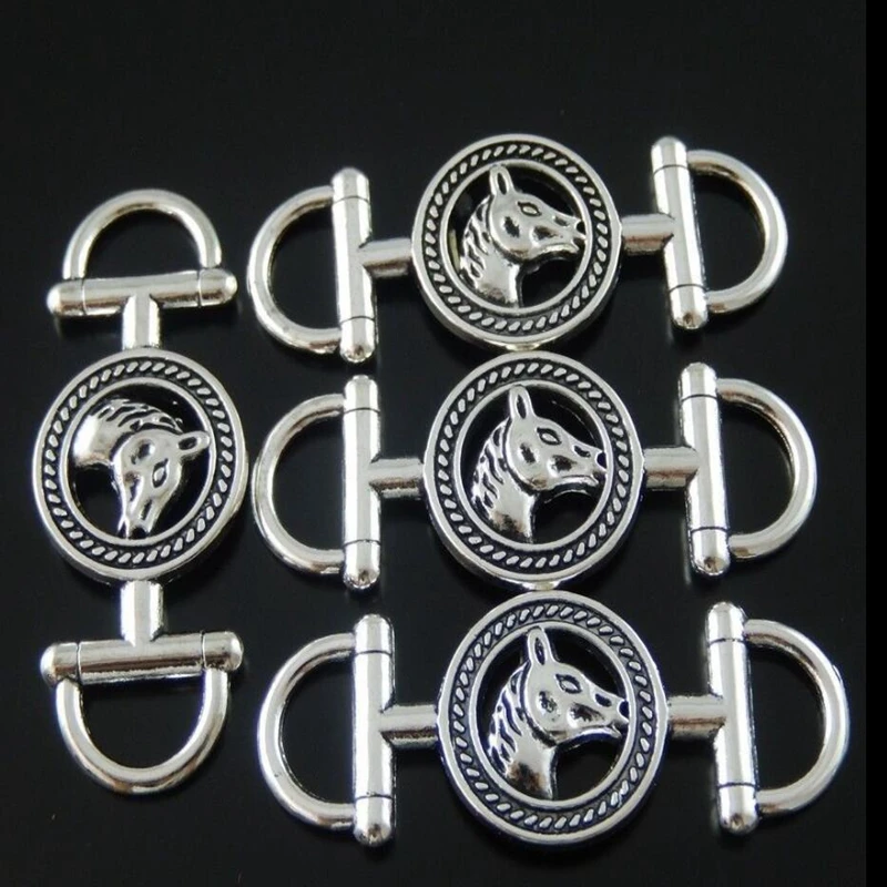 Винтажные подвески из сплава в виде круглой головы лошади подкова единорог