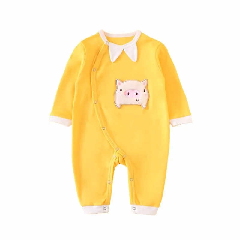 Детские комбинезоны из 100% хлопка одежда с длинными рукавами для младенцев