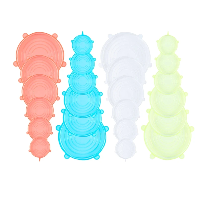 Силиконовая растягивающаяся стандартная прочная крышка для чашек контейнер