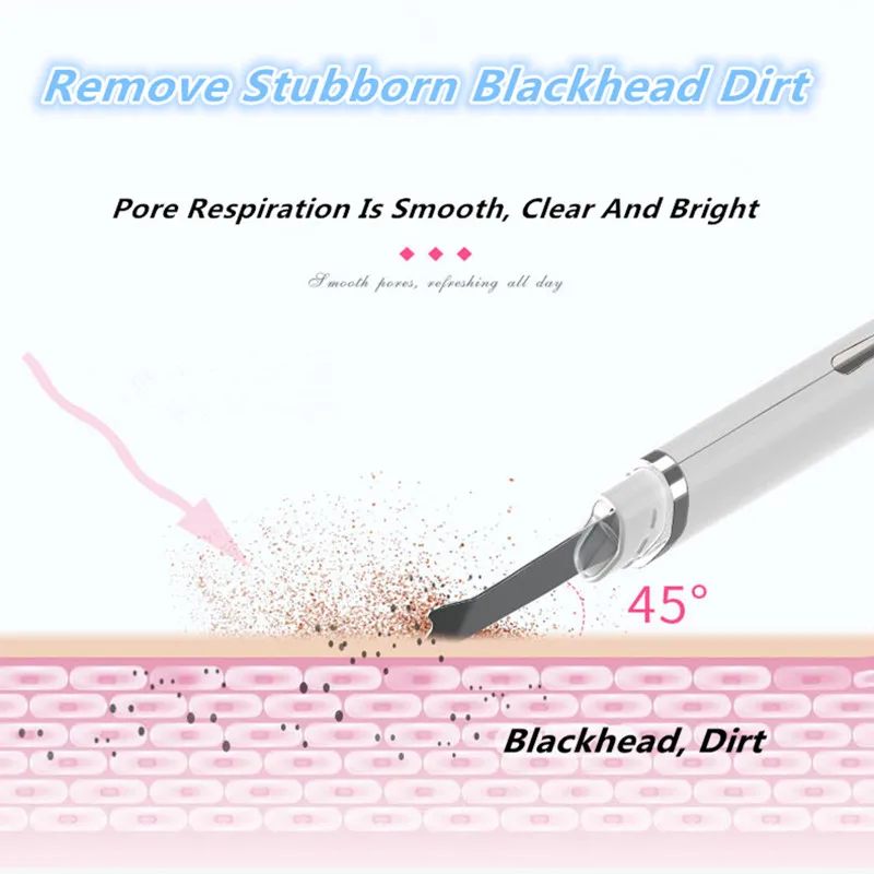 Ультразвуковая ионная Глубокая очистка кожи лопата для пилинга очищение пор