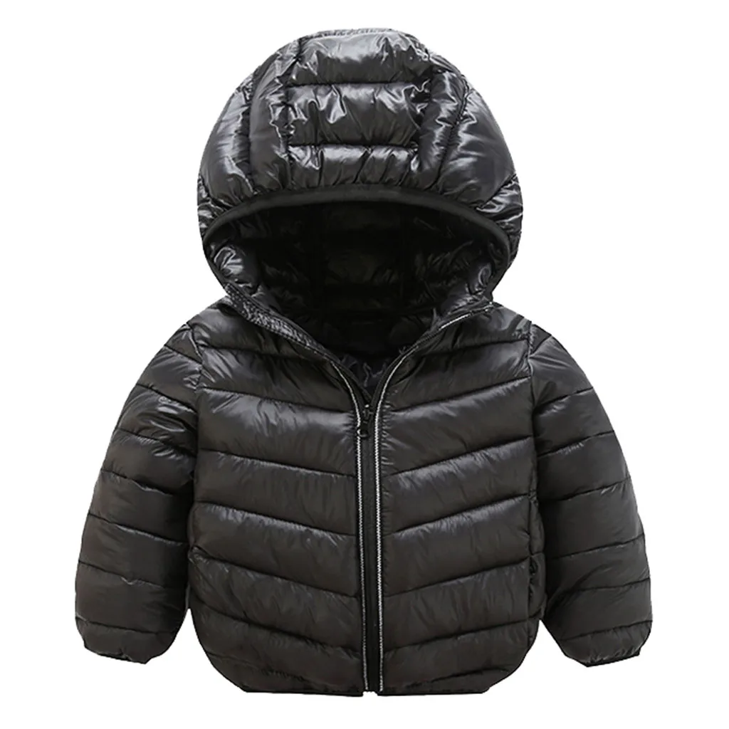 Зимнее пальто для маленьких мальчиков однотонная одежда с длинными рукавами