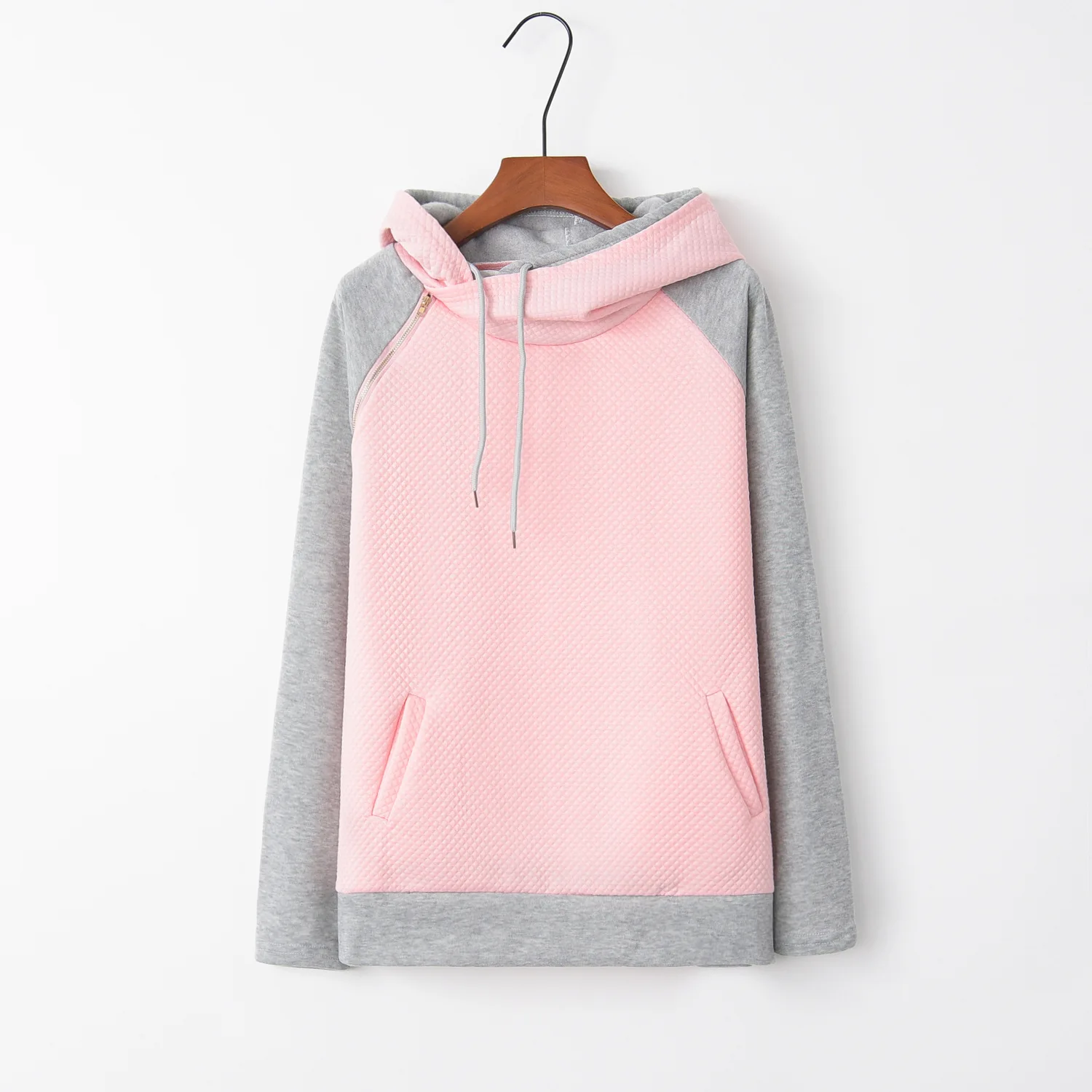

Patchwork cross 2020 New Design Hot Sale Hoodies Sweatshirts Women Casual Kawaii Harajuku Sweat Girls European Tops Korean