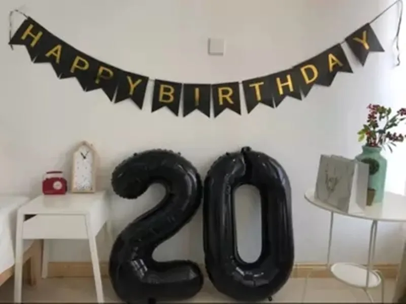 3 шт./лот 40 дюймов черный цифровой воздушные шары и в форме рыбьего хвоста флаг для