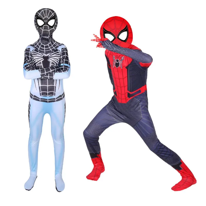Новый детский маскарадный костюм Человек-паук для мальчиков вдали от дома зентай