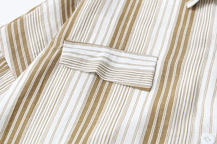 

Nurmore Women Fashion Color Striped Print Blouse Office Ladies Casual Shirts Chic Blusas Tops