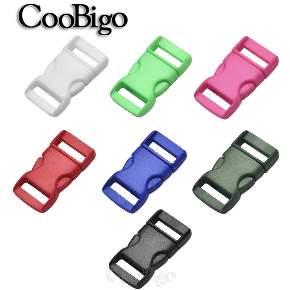 12 шт. цветная плоская 3/8 &quotБоковая Пряжка для Паракорда Браслет ошейник домашних