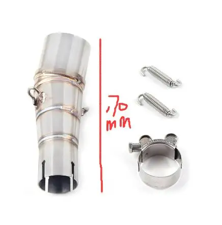 length 170mm Мотоциклетная средняя труба для Kawasaki Z250 2008- Ninja 300 2013- Ninja 250R 08-12 без шнуровки выхлопной адаптер Q - Цвет: length 170mm
