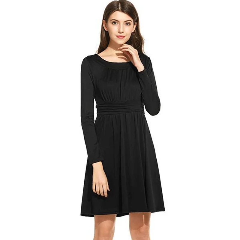 Женская одежда Совы принцесса даже юбка amazon складка платье с длинным рукавом