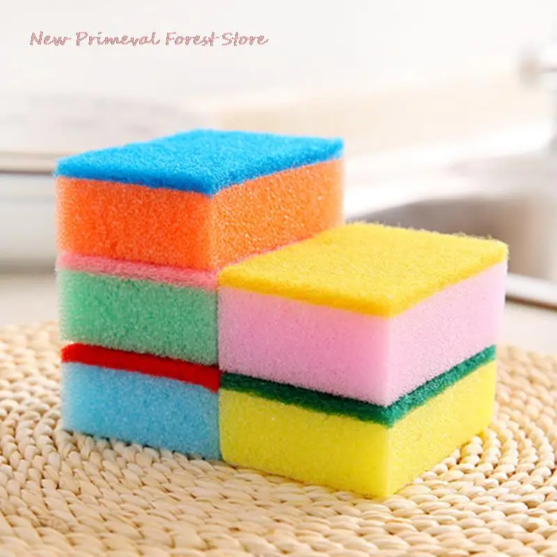 

10 Pcs Shining Non-Scratch Kitchen Sponge Scrubber Sponges Dish washing NEW