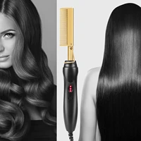 2 in 1 wet dry use hair flat irons hot heating comb hot comb straightener for electric hair straightener brush
