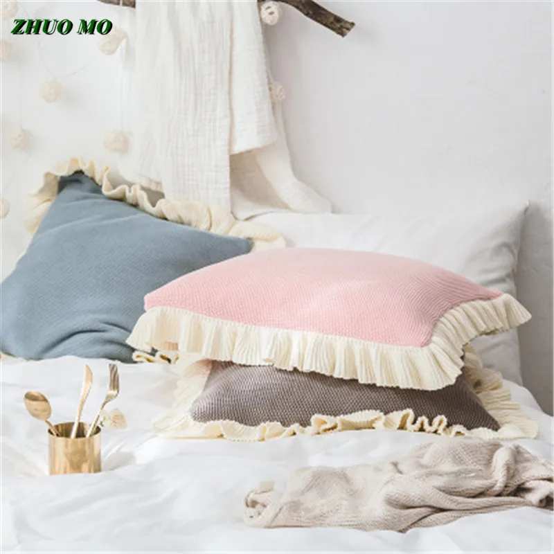 

Кружевная наволочка ZHUO MO для сна, домашняя розовая Подушка для сна, 3 цвета, 45 х45 см