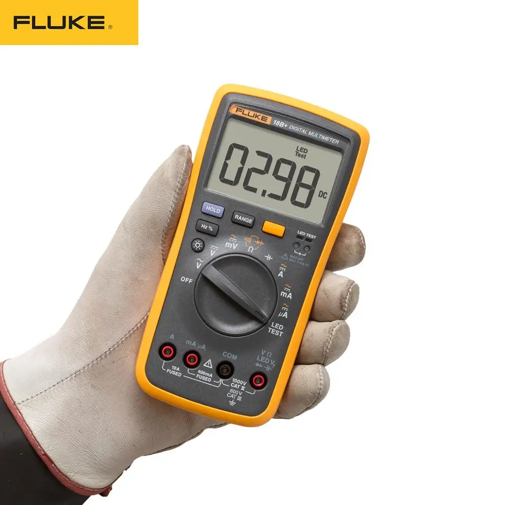 Fluke 18B + светодиодный тестер переменного/постоянного напряжения и тока цифровой