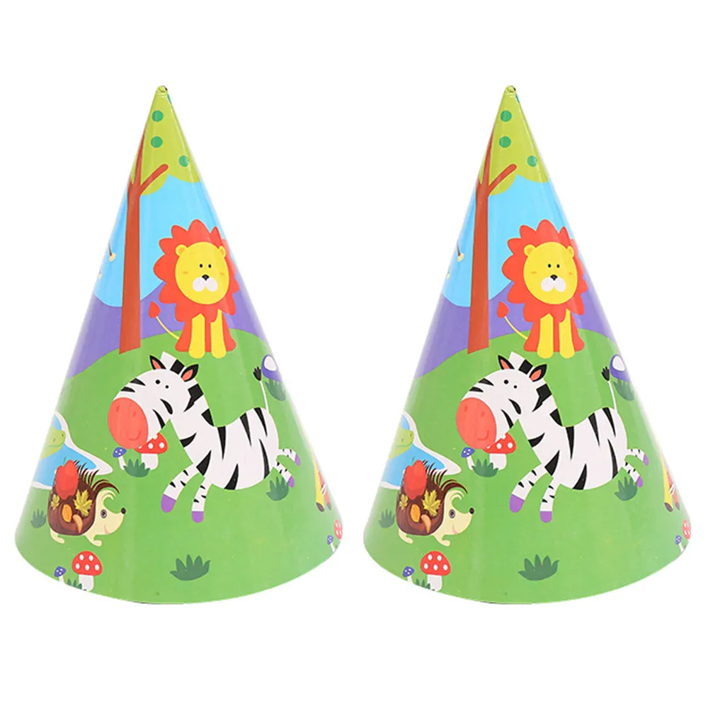 Лес на тему зоопарка шляпа бумажная для вечеринки дети день рождения партии