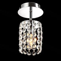 modern minimalist k9 crystal ceiling lamp corridor decoration led hardware clear octagonal beads crystal e14 bulb lighting