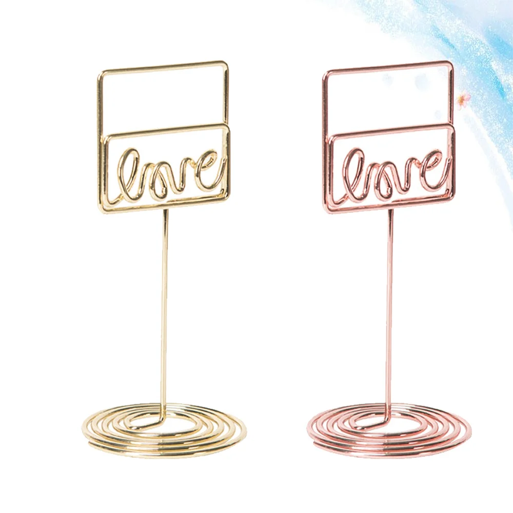 

4pcs Memo Clip Note Clamp Creative Desktop Holder Desktop Clips Ornaments for Party Banquet (Rose Gold and Golden)